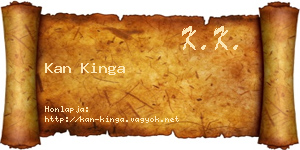 Kan Kinga névjegykártya